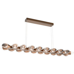 Pebble LED Novel Brass Linear Pendant Ceiling Light in 3000K LED