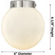 Nouveau 2 Beacon 2 Light 14 inch Brushed Satin Nickel Bath Vanity Light Wall Light in Seedy Glass