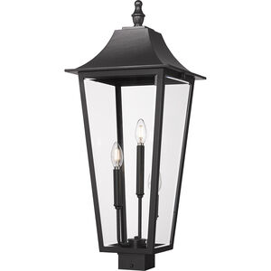 Gannon 3 Light 30 inch Black Outdoor Post Mounted Fixture in G9