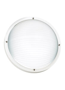 Bayside 1 Light 5 inch White Outdoor Wall Or Ceiling Flush Mount